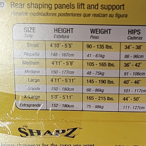 My Shapz The Workz Black #4410 Slims Midriff to Midthigh Slimming Shaper Size M - Picture 11 of 16